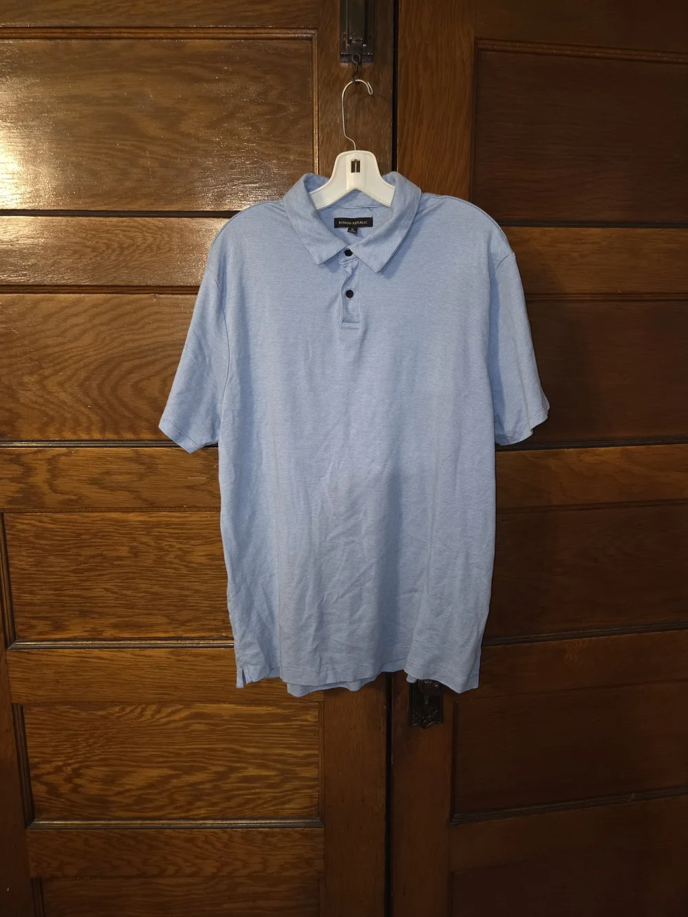 XL 100% Cotton Banana Republic Light Blue Polo Shirt